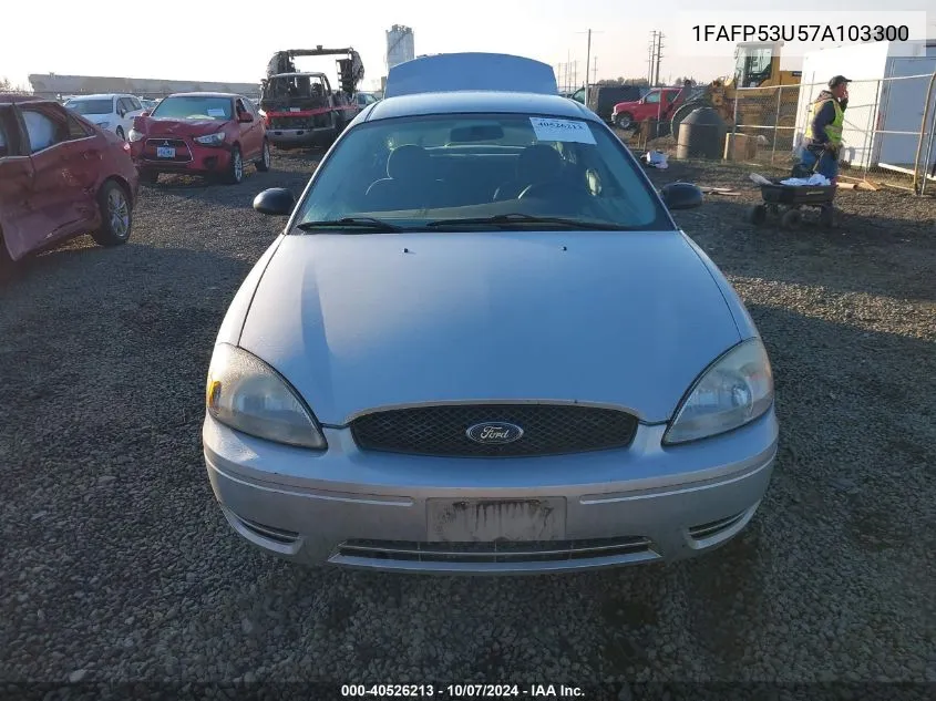 2007 Ford Taurus Se VIN: 1FAFP53U57A103300 Lot: 40526213