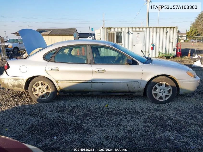 2007 Ford Taurus Se VIN: 1FAFP53U57A103300 Lot: 40526213