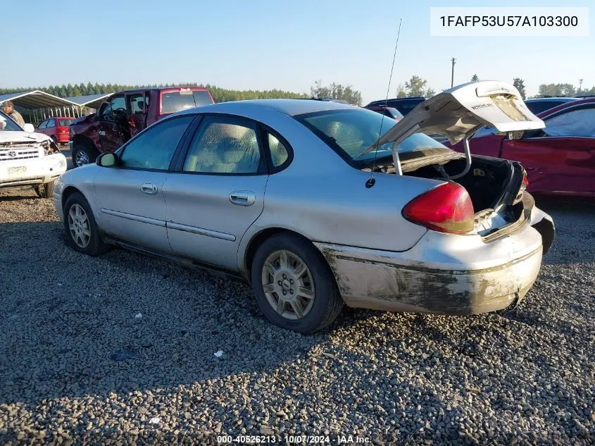 2007 Ford Taurus Se VIN: 1FAFP53U57A103300 Lot: 40526213