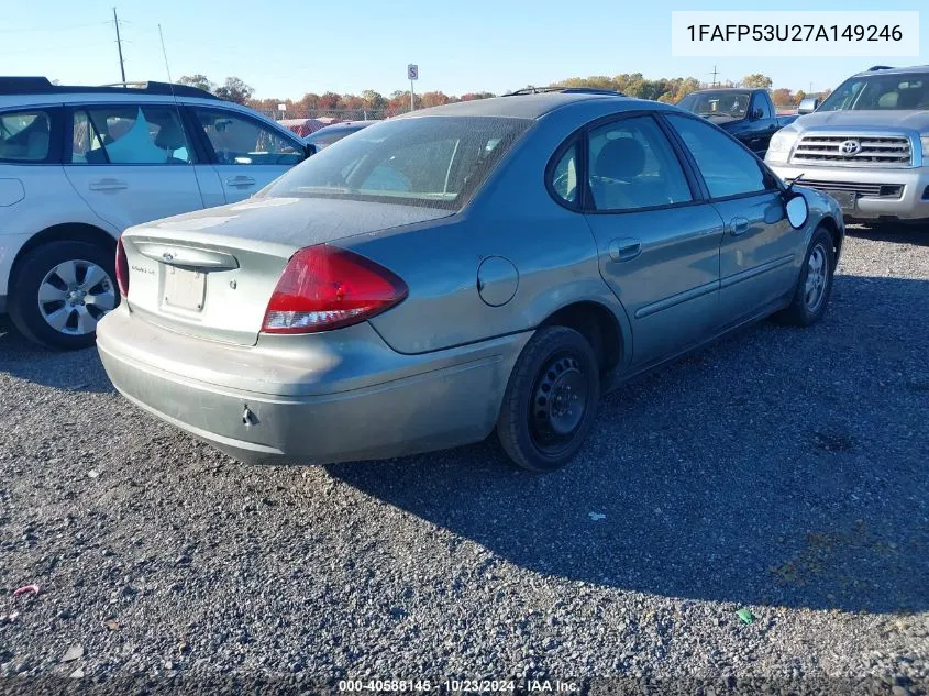 2007 Ford Taurus Se VIN: 1FAFP53U27A149246 Lot: 40588145