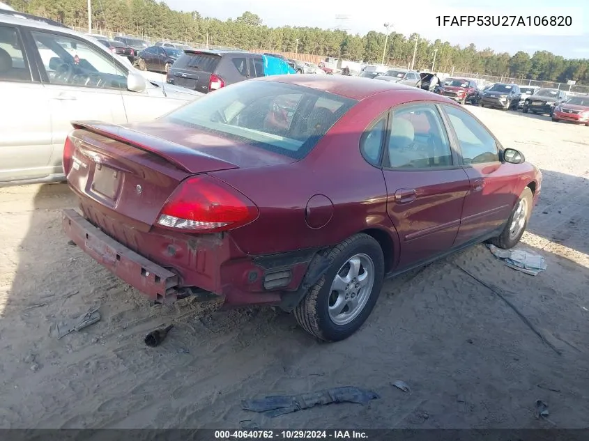 2007 Ford Taurus Se VIN: 1FAFP53U27A106820 Lot: 40640762