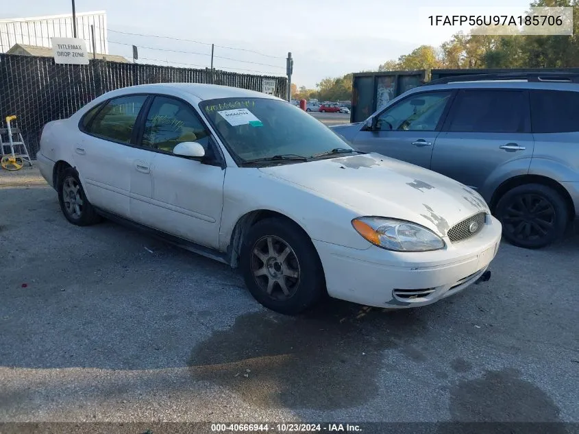 2007 Ford Taurus Sel VIN: 1FAFP56U97A185706 Lot: 40666944