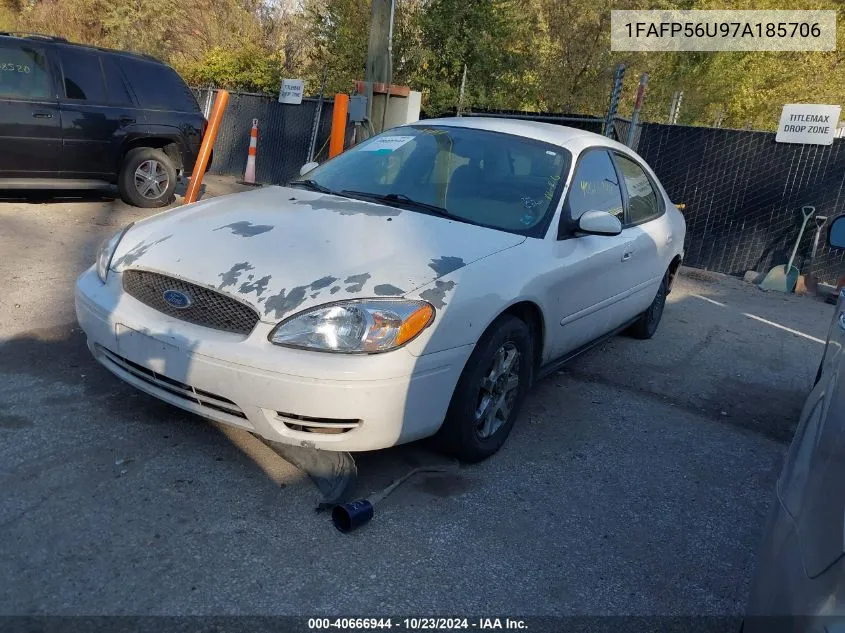 2007 Ford Taurus Sel VIN: 1FAFP56U97A185706 Lot: 40666944