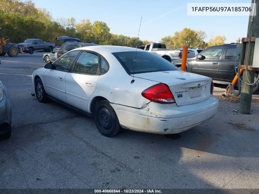 2007 Ford Taurus Sel VIN: 1FAFP56U97A185706 Lot: 40666944