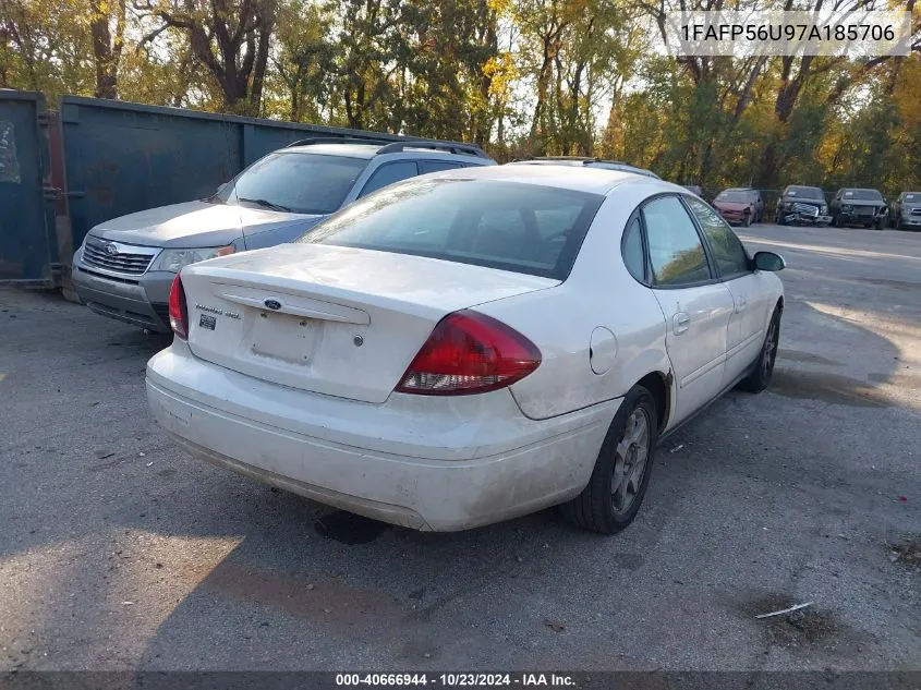 2007 Ford Taurus Sel VIN: 1FAFP56U97A185706 Lot: 40666944