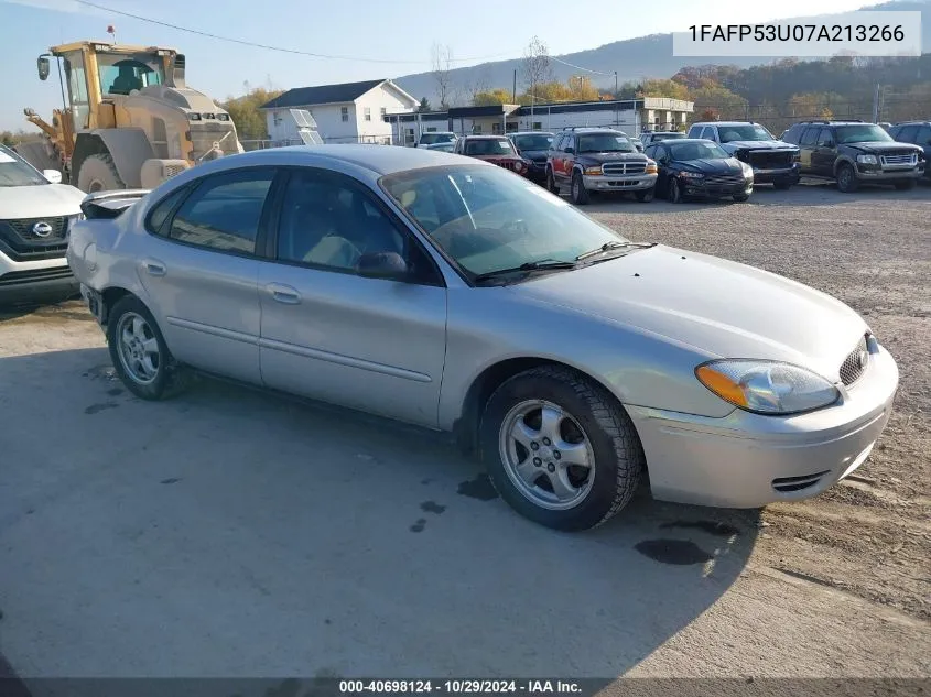 2007 Ford Taurus Se VIN: 1FAFP53U07A213266 Lot: 40698124