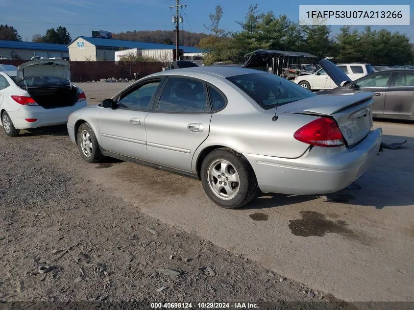 2007 Ford Taurus Se VIN: 1FAFP53U07A213266 Lot: 40698124