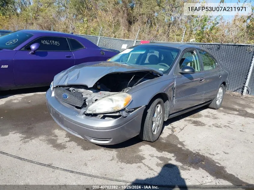 2007 Ford Taurus Se VIN: 1FAFP53U07A211971 Lot: 40702392