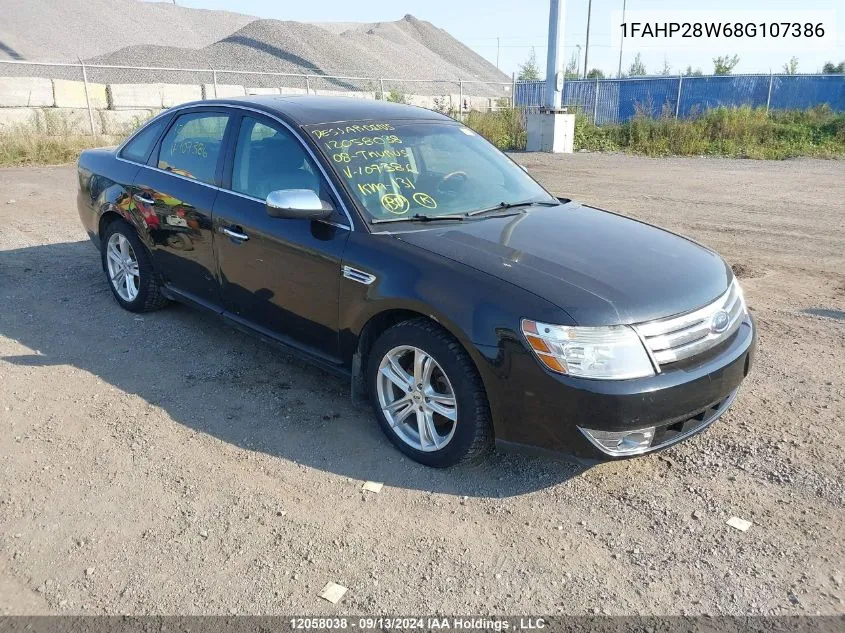 2008 Ford Taurus Limited VIN: 1FAHP28W68G107386 Lot: 12058038