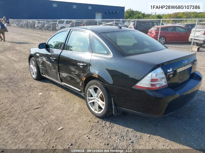 2008 Ford Taurus Limited VIN: 1FAHP28W68G107386 Lot: 12058038