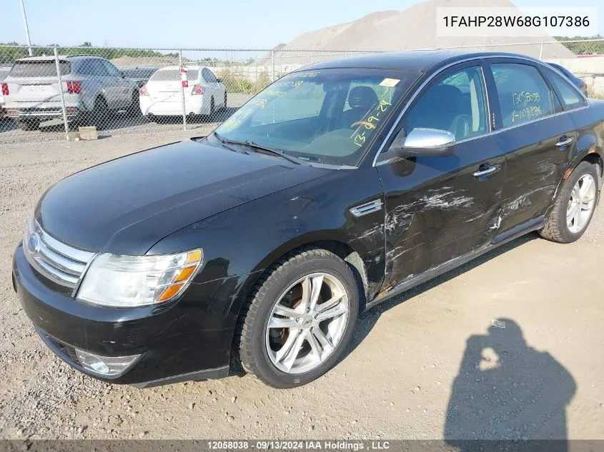 2008 Ford Taurus Limited VIN: 1FAHP28W68G107386 Lot: 12058038