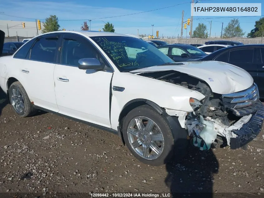 2008 Ford Taurus Limited VIN: 1FAHP28W48G164802 Lot: 12098442