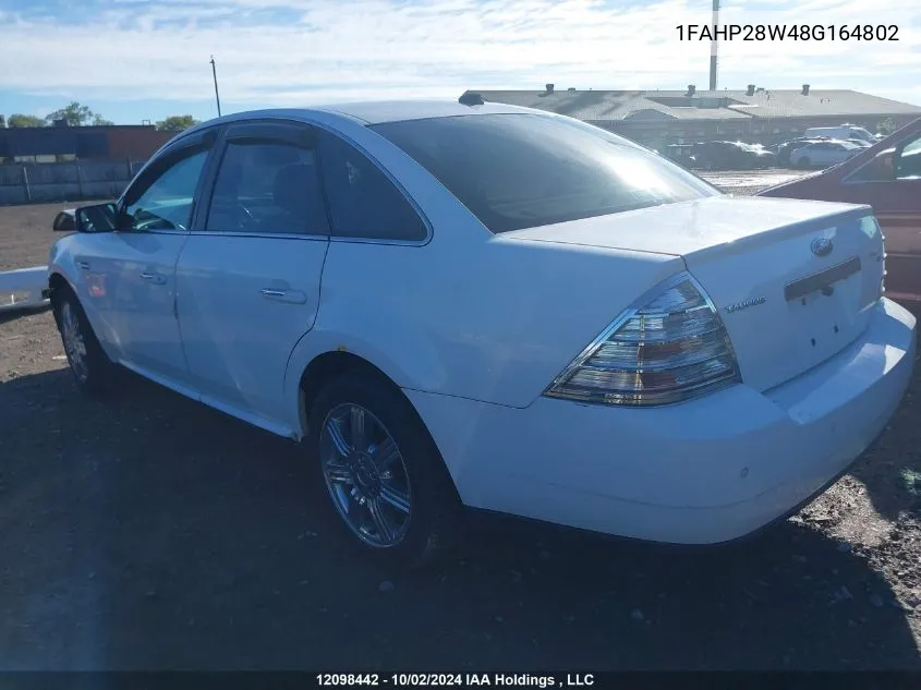 2008 Ford Taurus Limited VIN: 1FAHP28W48G164802 Lot: 12098442