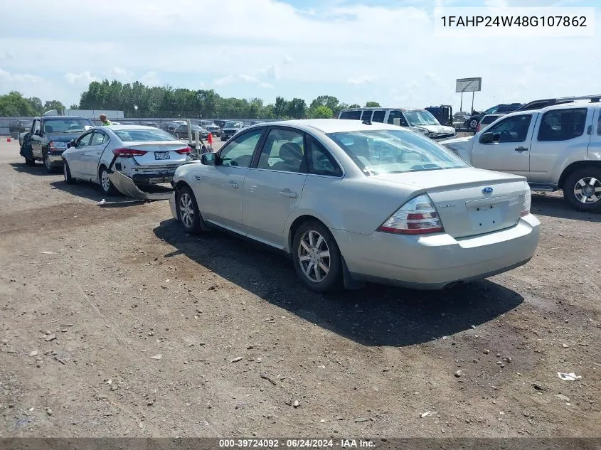 2008 Ford Taurus Sel VIN: 1FAHP24W48G107862 Lot: 39724092