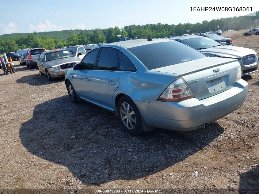 2008 Ford Taurus Sel VIN: 1FAHP24W08G168061 Lot: 39873283