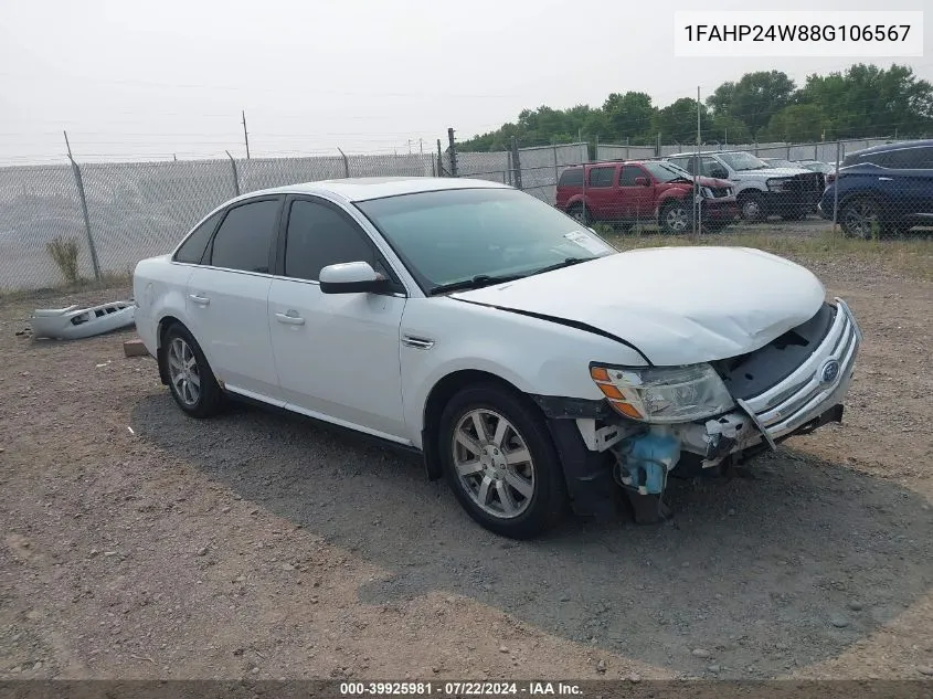 2008 Ford Taurus Sel VIN: 1FAHP24W88G106567 Lot: 39925981