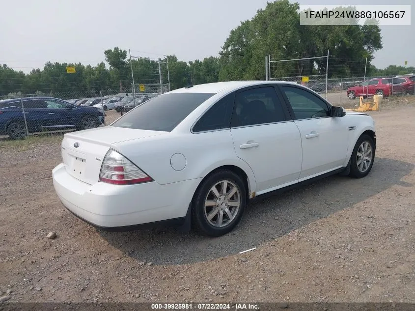 1FAHP24W88G106567 2008 Ford Taurus Sel