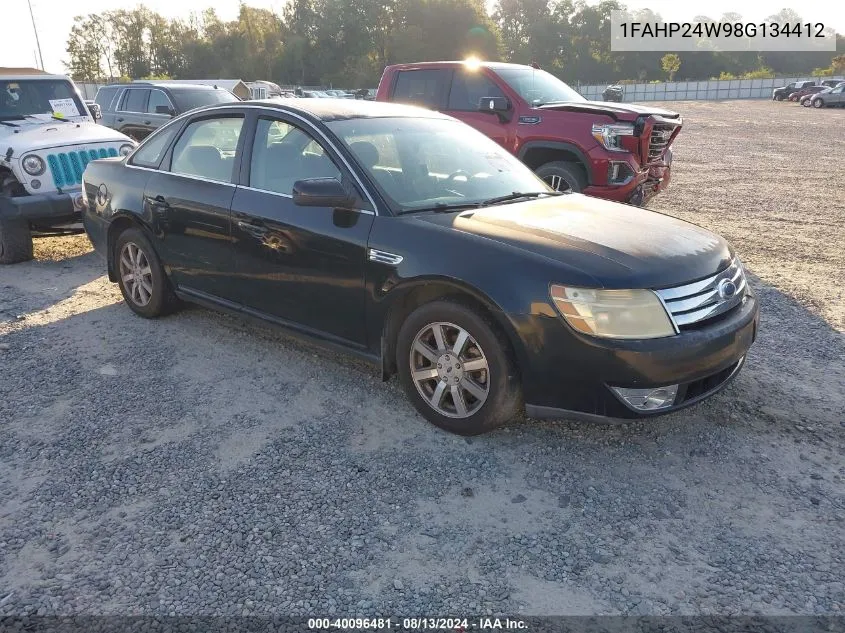 2008 Ford Taurus Sel VIN: 1FAHP24W98G134412 Lot: 40096481