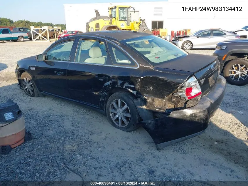 2008 Ford Taurus Sel VIN: 1FAHP24W98G134412 Lot: 40096481