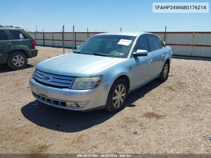 2008 Ford Taurus Sel VIN: 1FAHP24W68G176214 Lot: 40157663