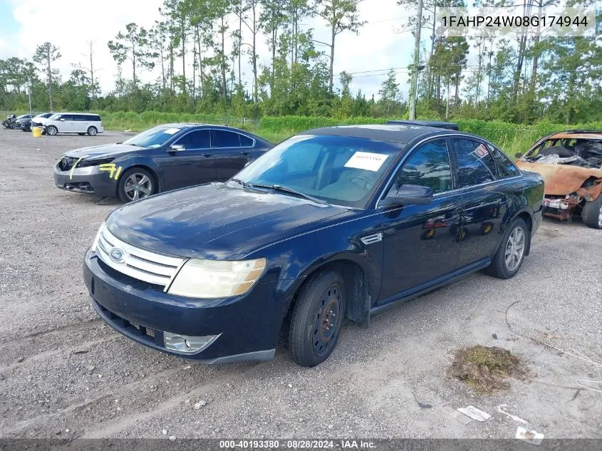 2008 Ford Taurus Sel VIN: 1FAHP24W08G174944 Lot: 40193380