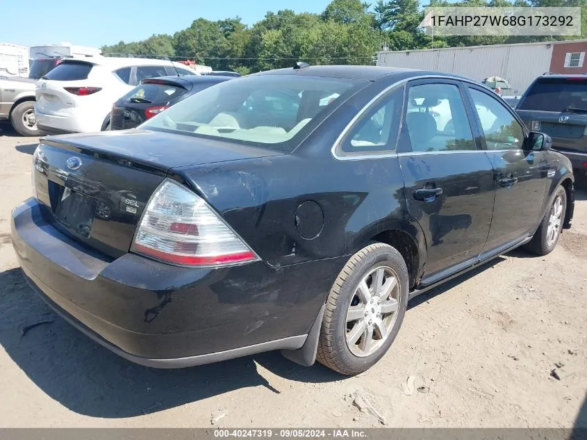 2008 Ford Taurus Sel VIN: 1FAHP27W68G173292 Lot: 40247319