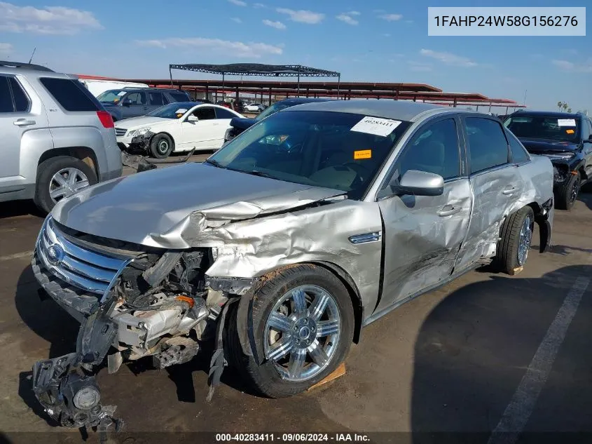 2008 Ford Taurus Sel VIN: 1FAHP24W58G156276 Lot: 40283411