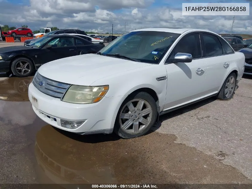 2008 Ford Taurus Limited VIN: 1FAHP25W28G166858 Lot: 40306066