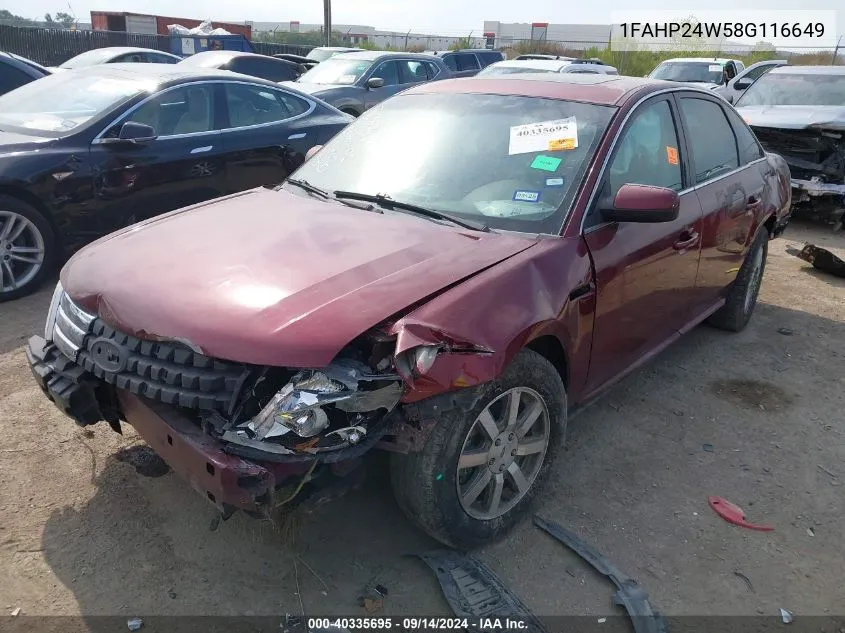 1FAHP24W58G116649 2008 Ford Taurus Sel