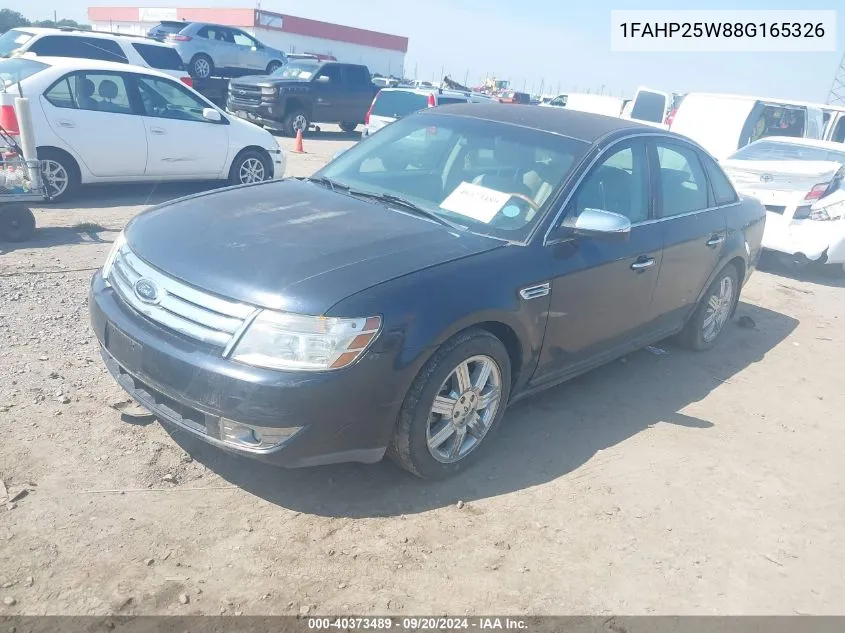 2008 Ford Taurus Limited VIN: 1FAHP25W88G165326 Lot: 40373489