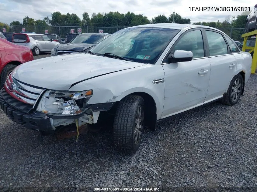 2008 Ford Taurus Sel VIN: 1FAHP24W38G169821 Lot: 40376681