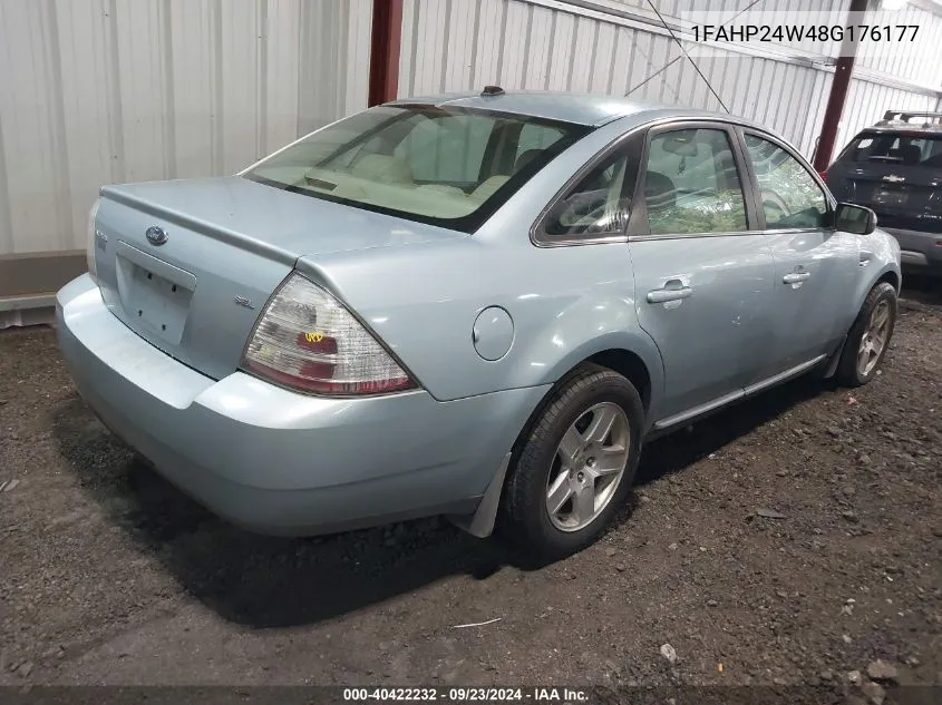 2008 Ford Taurus Sel VIN: 1FAHP24W48G176177 Lot: 40422232