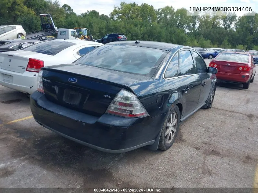 2008 Ford Taurus Sel VIN: 1FAHP24W38G134406 Lot: 40426145