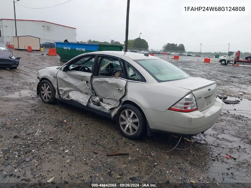 2008 Ford Taurus Sel VIN: 1FAHP24W68G124808 Lot: 40442565