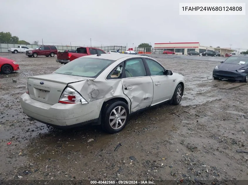 2008 Ford Taurus Sel VIN: 1FAHP24W68G124808 Lot: 40442565