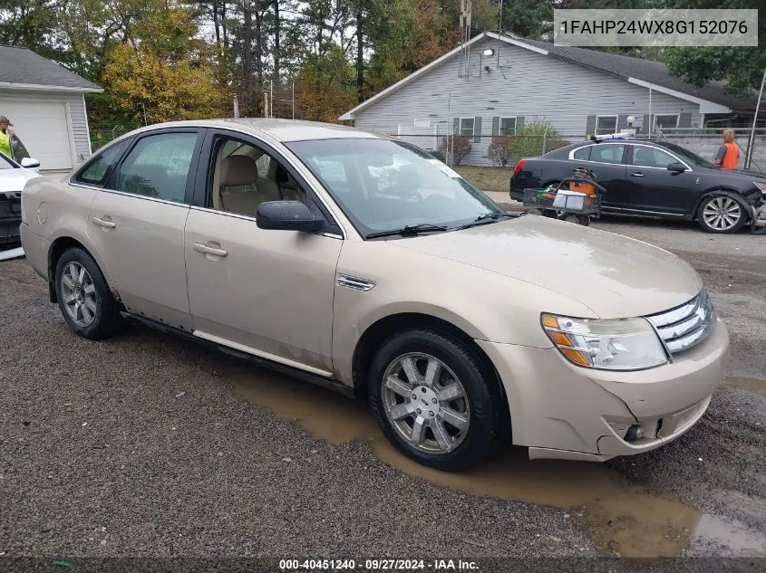 2008 Ford Taurus Sel VIN: 1FAHP24WX8G152076 Lot: 40451240