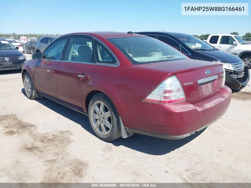 2008 Ford Taurus Limited VIN: 1FAHP25W88G166461 Lot: 40458596