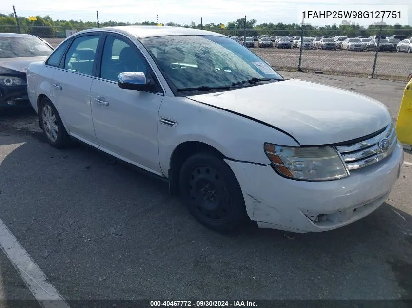 2008 Ford Taurus Limited VIN: 1FAHP25W98G127751 Lot: 40467772