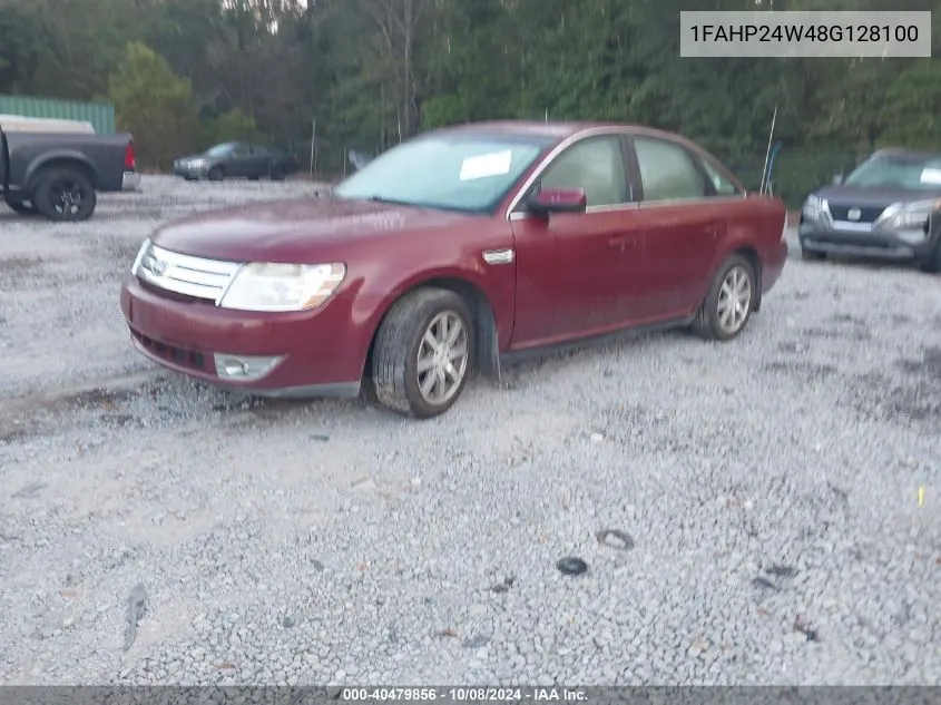 2008 Ford Taurus Sel VIN: 1FAHP24W48G128100 Lot: 40479856