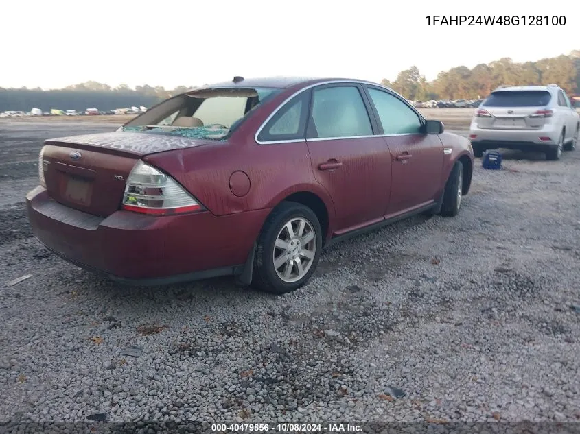 2008 Ford Taurus Sel VIN: 1FAHP24W48G128100 Lot: 40479856