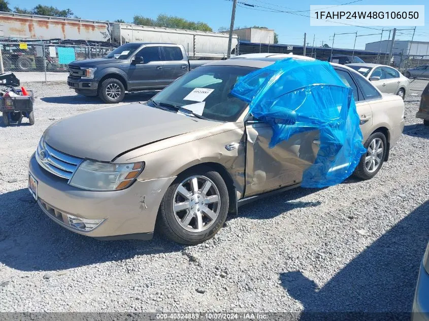 2008 Ford Taurus Sel VIN: 1FAHP24W48G106050 Lot: 40524889