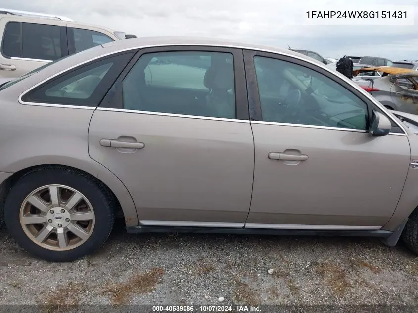 1FAHP24WX8G151431 2008 Ford Taurus Sel