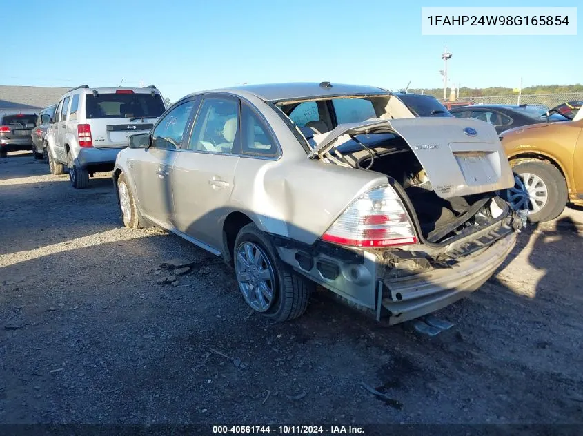 2008 Ford Taurus VIN: 1FAHP24W98G165854 Lot: 40561744