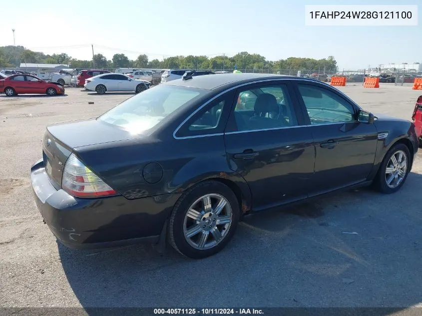 2008 Ford Taurus Sel VIN: 1FAHP24W28G121100 Lot: 40571125