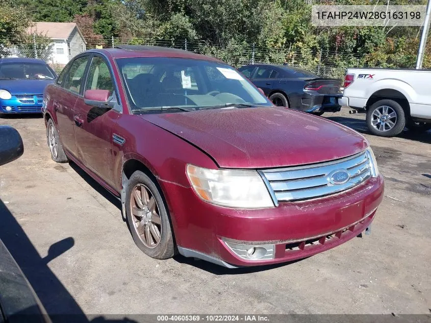 2008 Ford Taurus Sel VIN: 1FAHP24W28G163198 Lot: 40605369