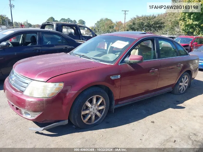 2008 Ford Taurus Sel VIN: 1FAHP24W28G163198 Lot: 40605369