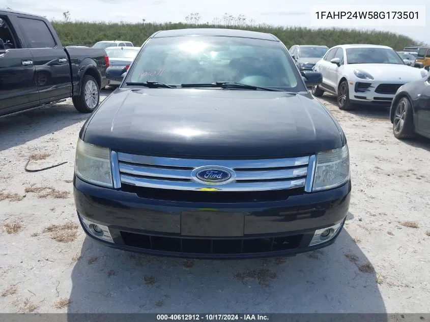 2008 Ford Taurus Sel VIN: 1FAHP24W58G173501 Lot: 40612912