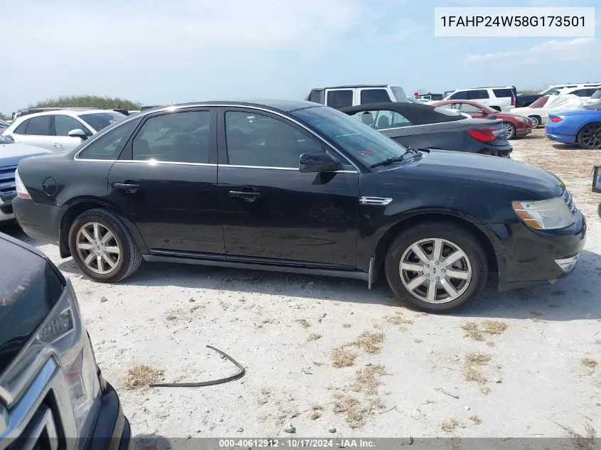 2008 Ford Taurus Sel VIN: 1FAHP24W58G173501 Lot: 40612912