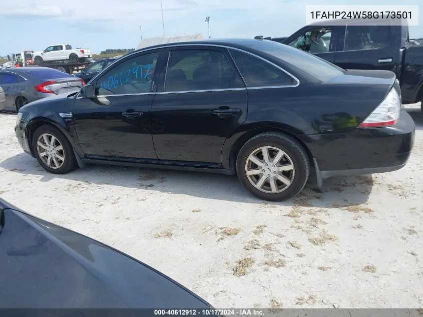 2008 Ford Taurus Sel VIN: 1FAHP24W58G173501 Lot: 40612912