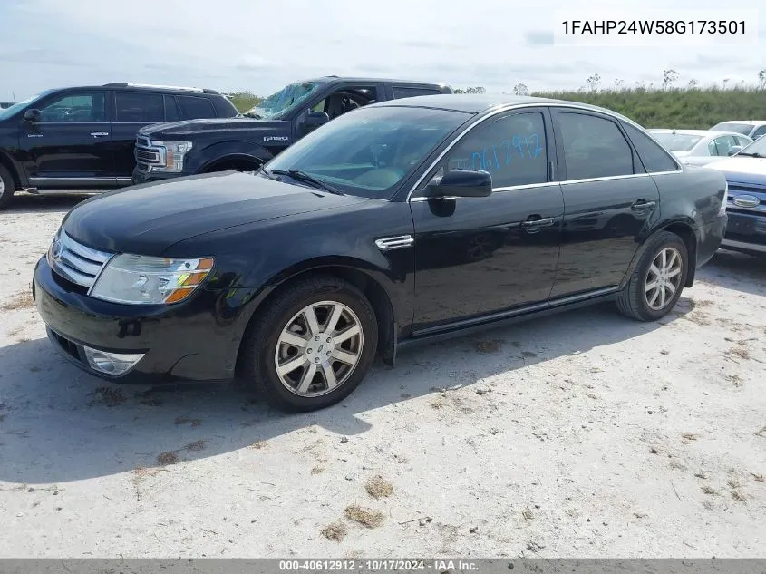 2008 Ford Taurus Sel VIN: 1FAHP24W58G173501 Lot: 40612912